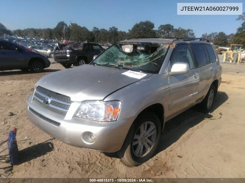 2006 Toyota Highlander Hybrid Limited V6 VIN: JTEEW21A060027999 Lot: 40515373