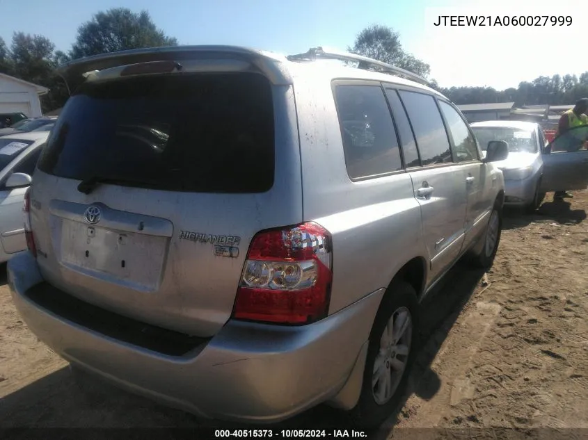 JTEEW21A060027999 2006 Toyota Highlander Hybrid Limited V6