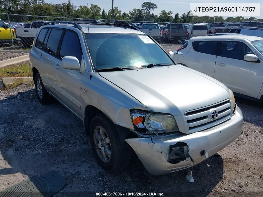 JTEGP21A960114757 2006 Toyota Highlander V6