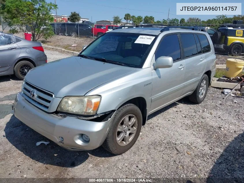 JTEGP21A960114757 2006 Toyota Highlander V6