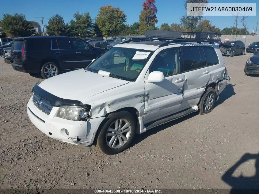 2006 Toyota Highlander Hybrid Limited V6 VIN: JTEEW21A860030469 Lot: 40642600