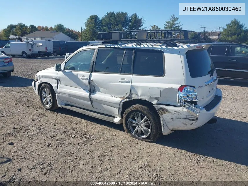 2006 Toyota Highlander Hybrid Limited V6 VIN: JTEEW21A860030469 Lot: 40642600