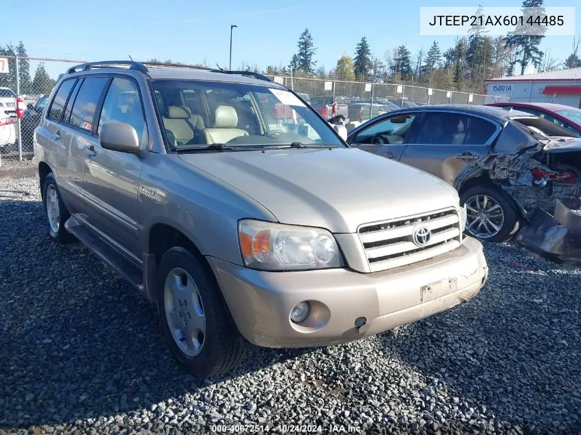 JTEEP21AX60144485 2006 Toyota Highlander Limited V6