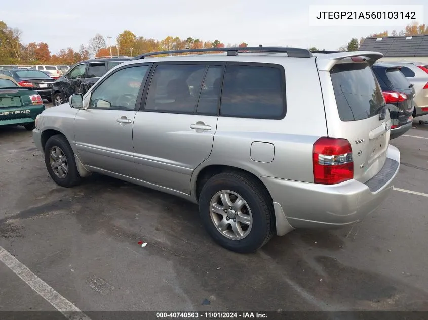 JTEGP21A560103142 2006 Toyota Highlander V6