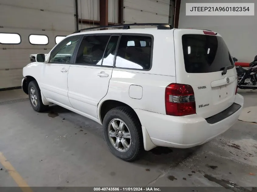 JTEEP21A960182354 2006 Toyota Highlander V6