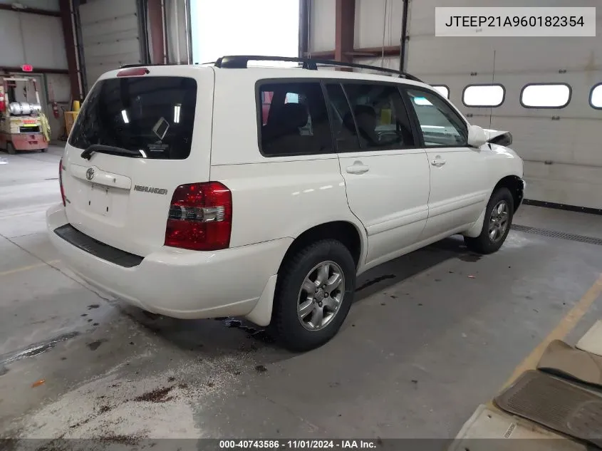 JTEEP21A960182354 2006 Toyota Highlander V6