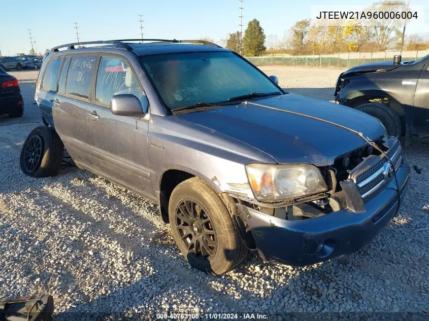 JTEEW21A960006004 2006 Toyota Highlander Hybrid Limited V6