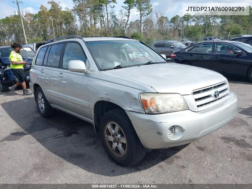 JTEDP21A760098299 2006 Toyota Highlander V6