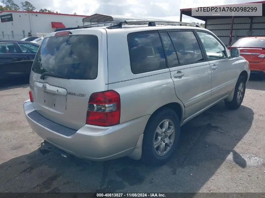 JTEDP21A760098299 2006 Toyota Highlander V6