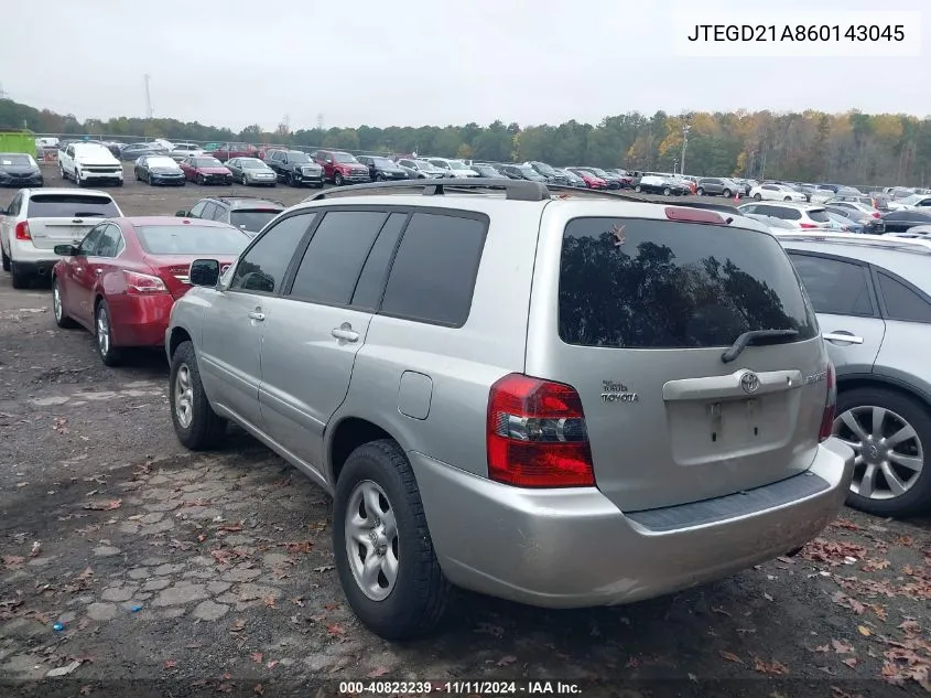 JTEGD21A860143045 2006 Toyota Highlander