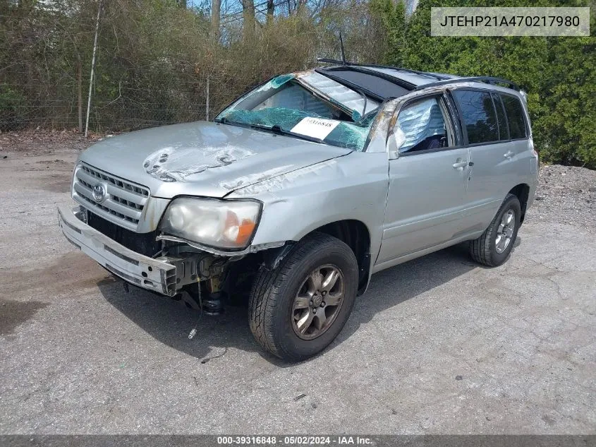 JTEHP21A470217980 2007 Toyota Highlander V6