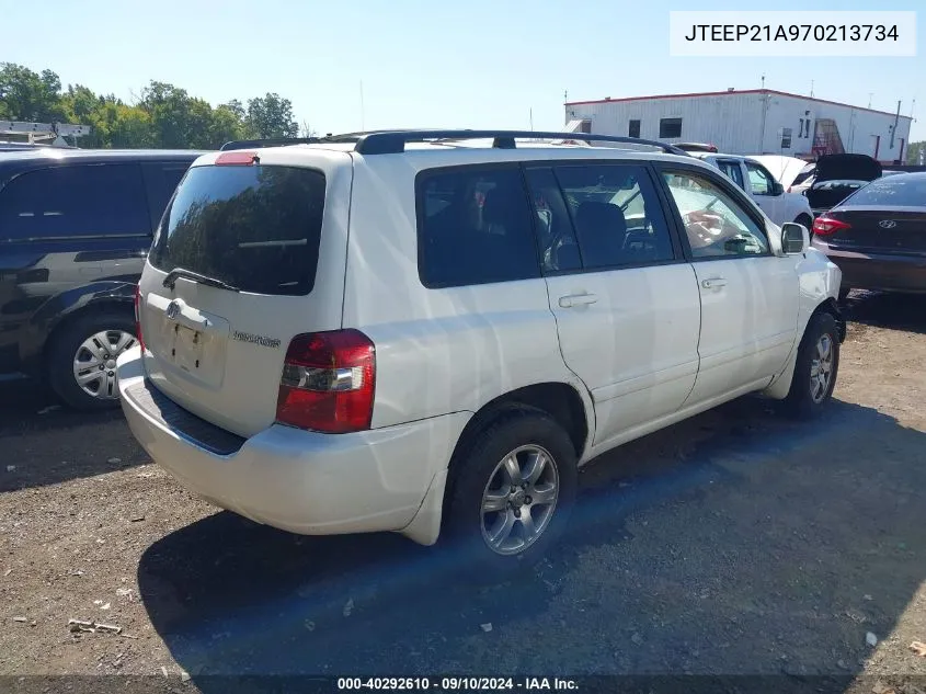 JTEEP21A970213734 2007 Toyota Highlander V6