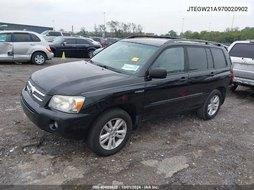 JTEGW21A970020902 2007 Toyota Highlander Hybrid V6