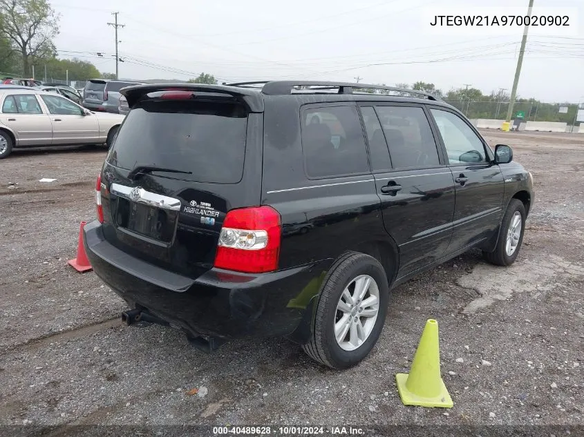 JTEGW21A970020902 2007 Toyota Highlander Hybrid V6