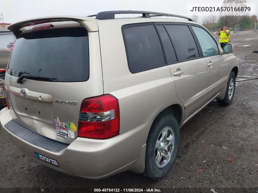 2007 Toyota Highlander VIN: JTEGD21A570166879 Lot: 40754122