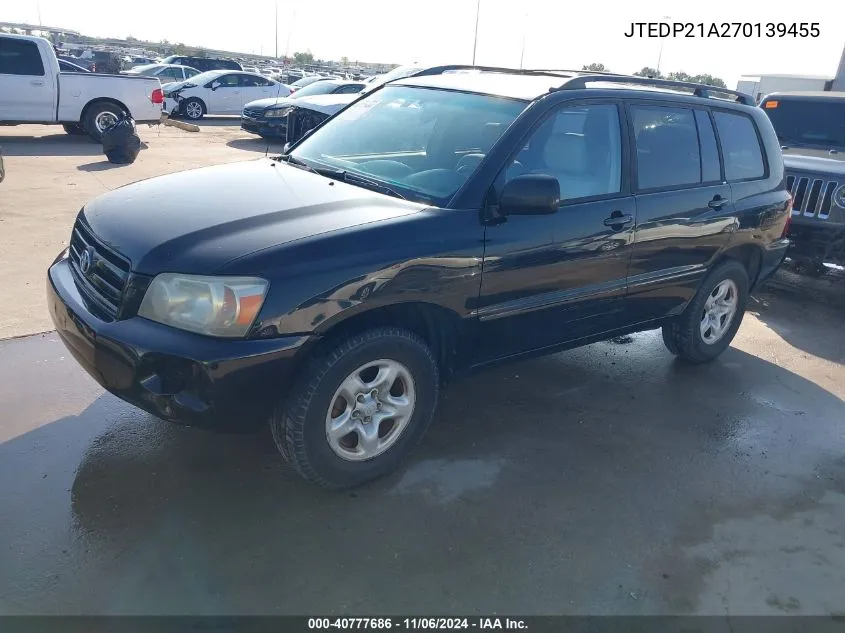 JTEDP21A270139455 2007 Toyota Highlander V6