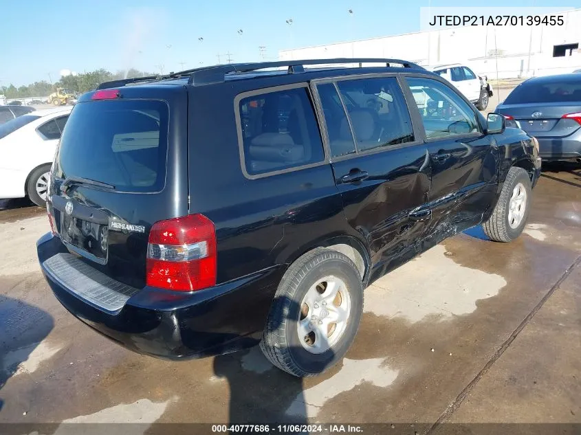 JTEDP21A270139455 2007 Toyota Highlander V6