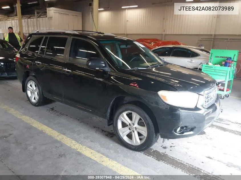 2008 Toyota Highlander Limited VIN: JTEES42A082073989 Lot: 39307948