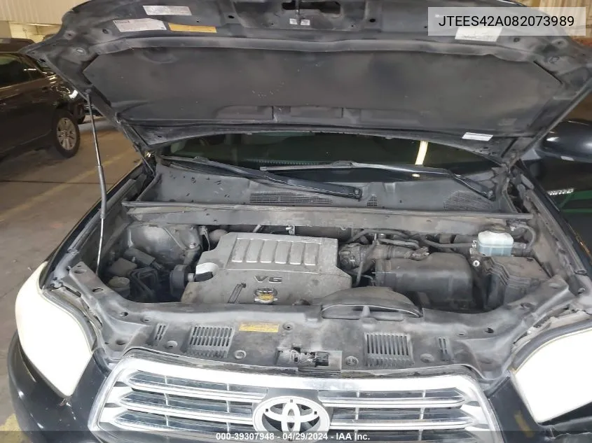 2008 Toyota Highlander Limited VIN: JTEES42A082073989 Lot: 39307948