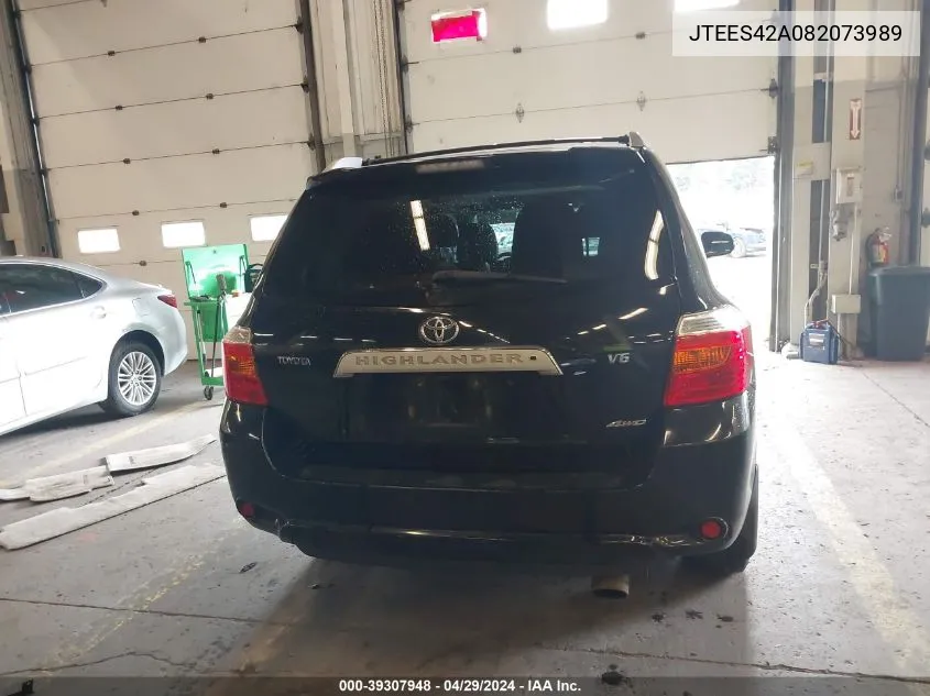 2008 Toyota Highlander Limited VIN: JTEES42A082073989 Lot: 39307948