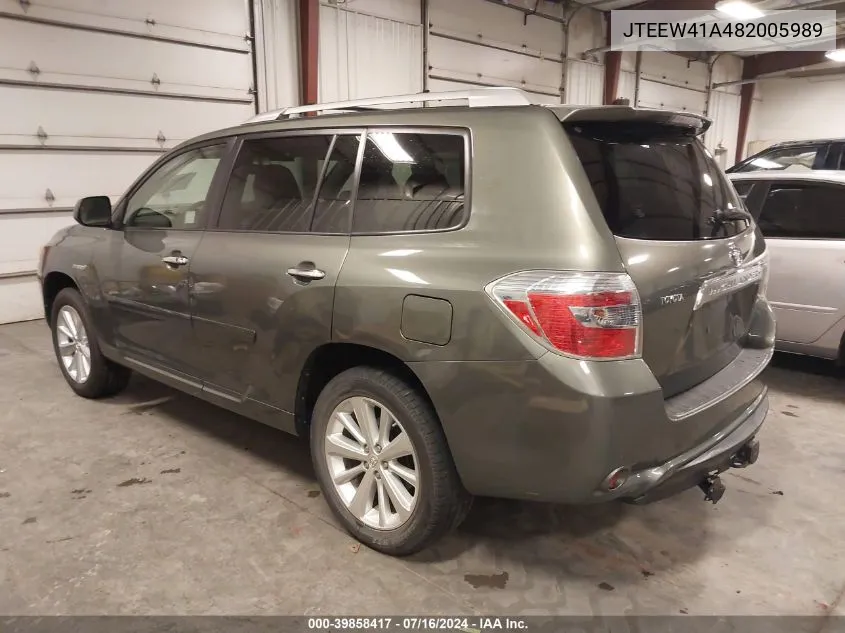 JTEEW41A482005989 2008 Toyota Highlander Hybrid