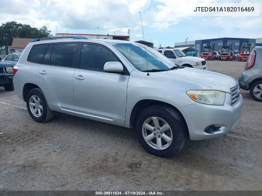 JTEDS41A182016469 2008 Toyota Highlander