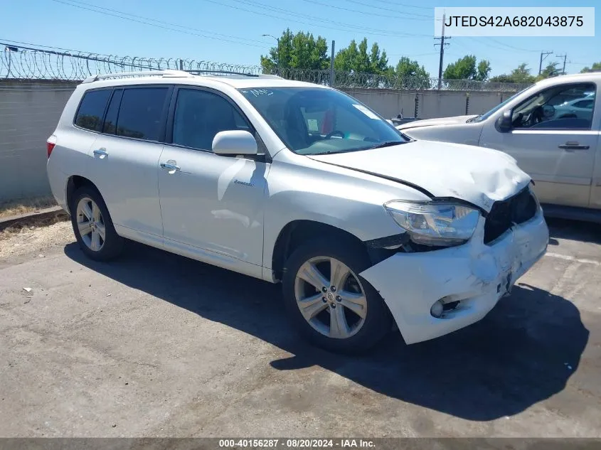 JTEDS42A682043875 2008 Toyota Highlander Limited