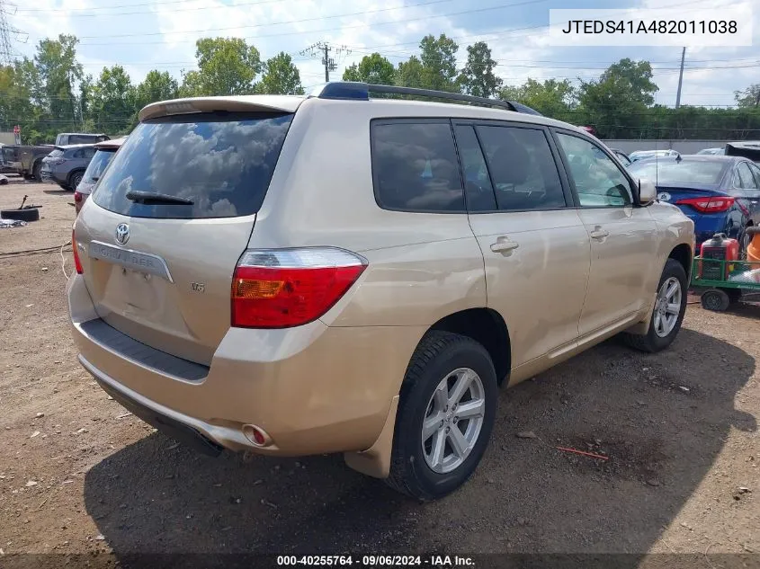 JTEDS41A482011038 2008 Toyota Highlander