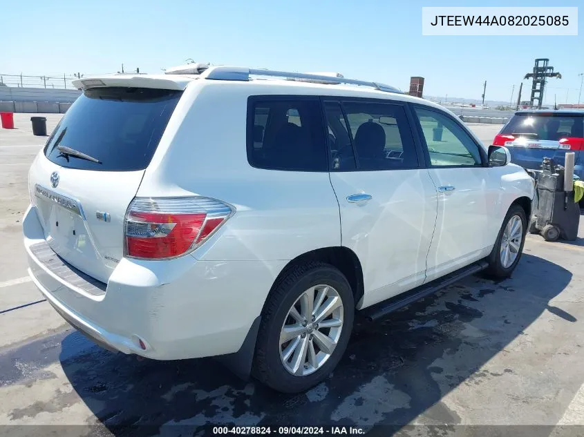 JTEEW44A082025085 2008 Toyota Highlander Hybrid Limited