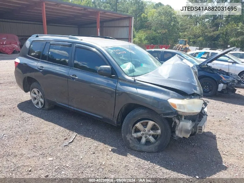 2008 Toyota Highlander VIN: JTEDS41A882031695 Lot: 40290908