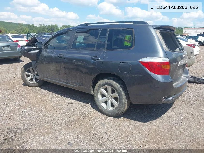 2008 Toyota Highlander VIN: JTEDS41A882031695 Lot: 40290908