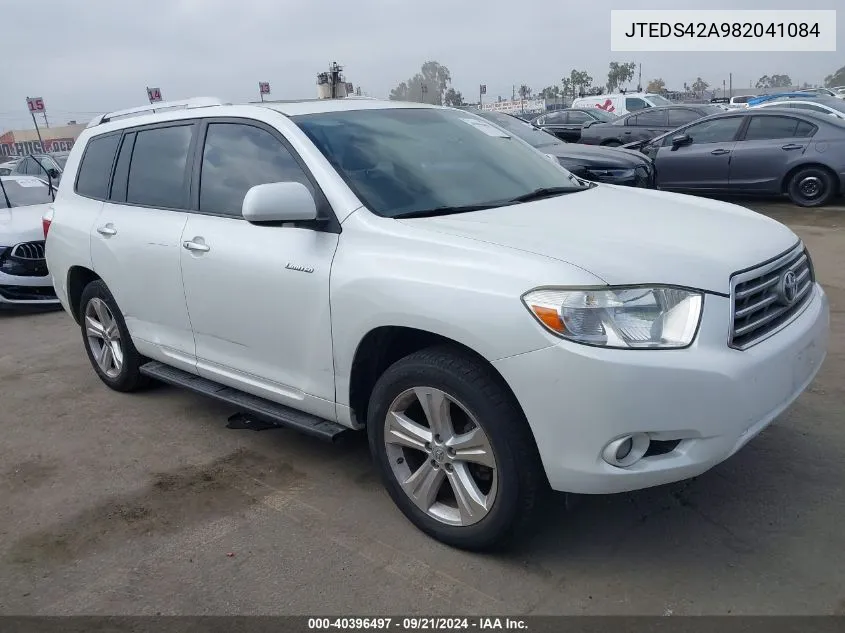 2008 Toyota Highlander Limited VIN: JTEDS42A982041084 Lot: 40396497