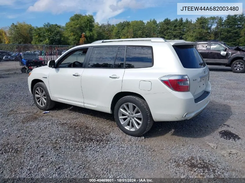 JTEEW44A682003480 2008 Toyota Highlander Hybrid Limited