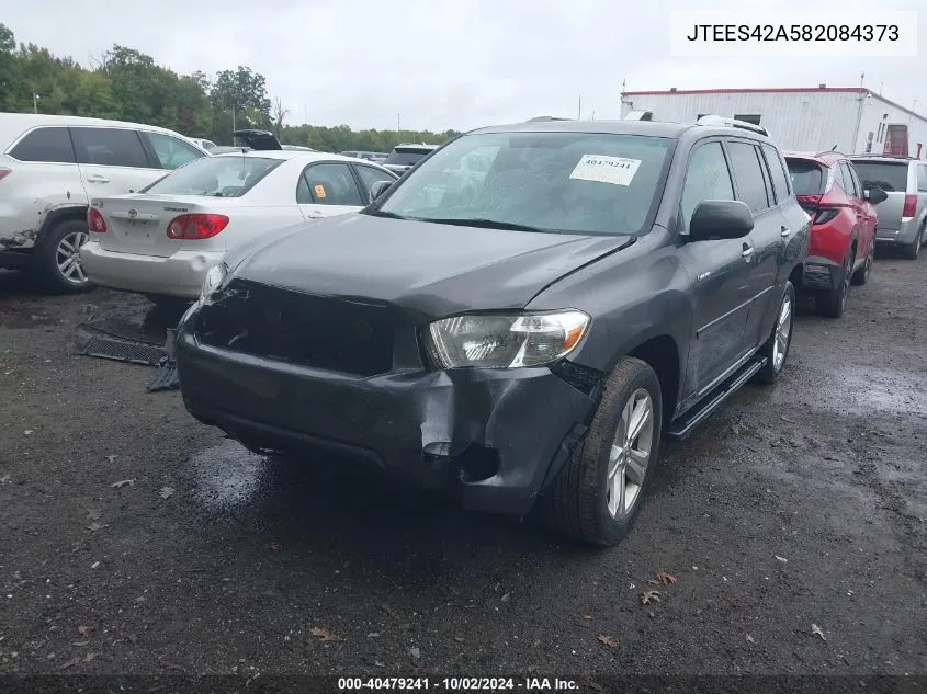 2008 Toyota Highlander Limited VIN: JTEES42A582084373 Lot: 40479241