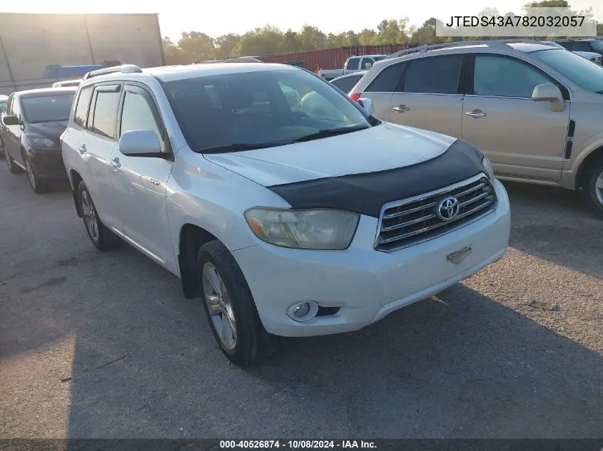 2008 Toyota Highlander Sport VIN: JTEDS43A782032057 Lot: 40526874