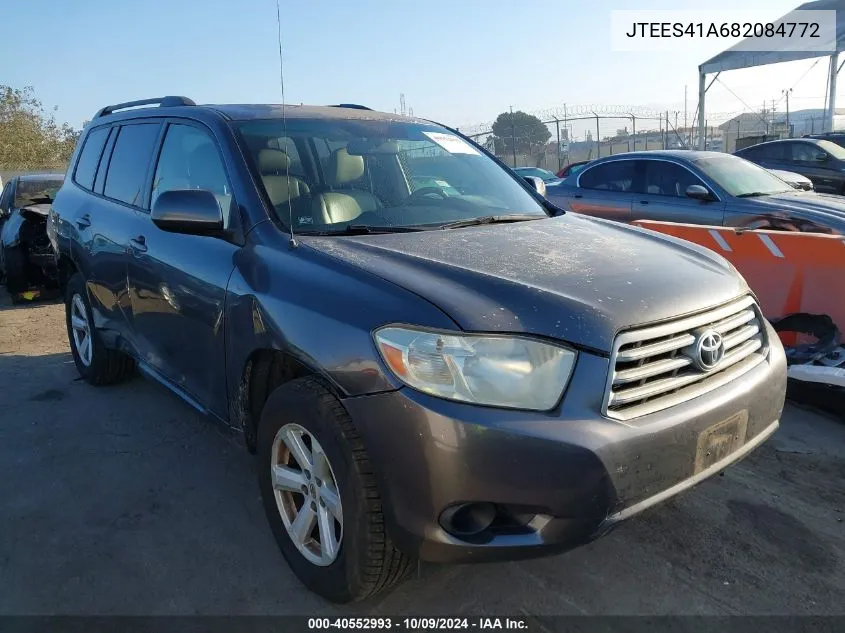 2008 Toyota Highlander VIN: JTEES41A682084772 Lot: 40552993