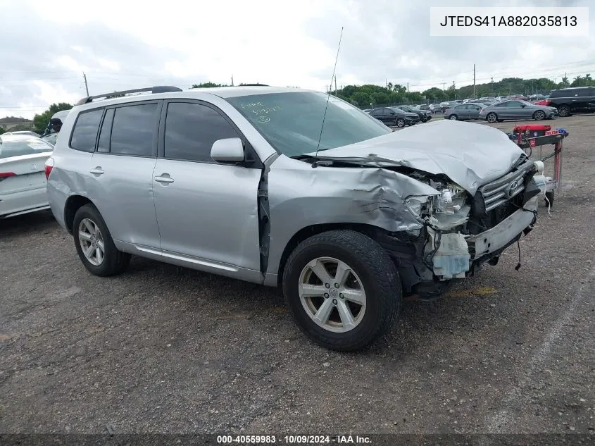 2008 Toyota Highlander VIN: JTEDS41A882035813 Lot: 40559983