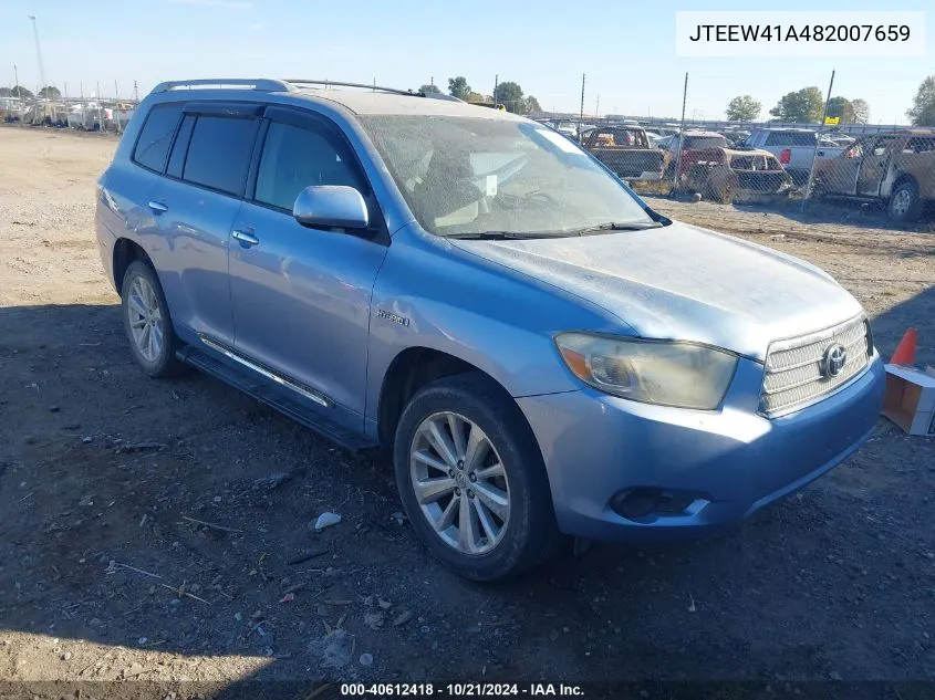 2008 Toyota Highlander Hybrid VIN: JTEEW41A482007659 Lot: 40612418