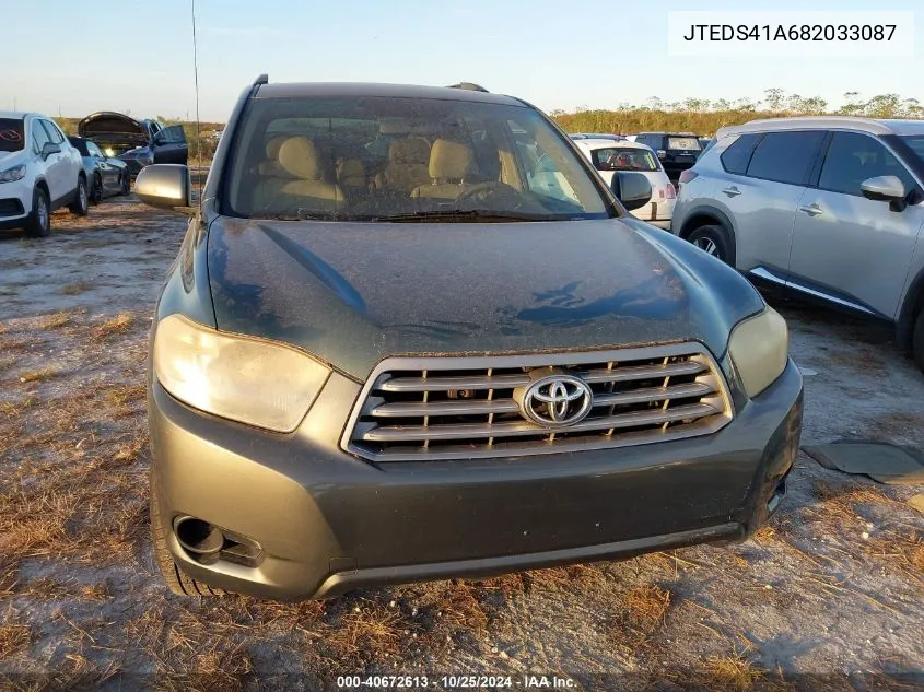 JTEDS41A682033087 2008 Toyota Highlander