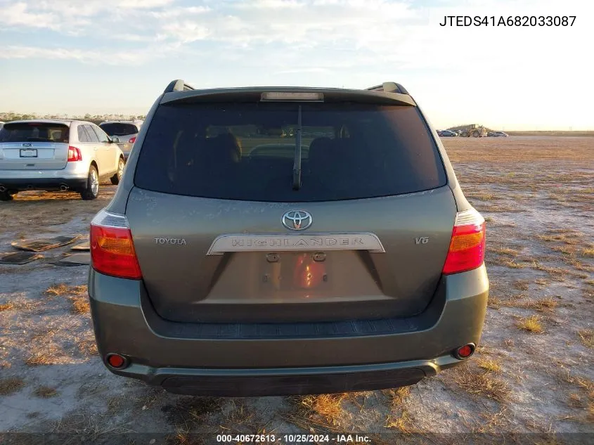 JTEDS41A682033087 2008 Toyota Highlander