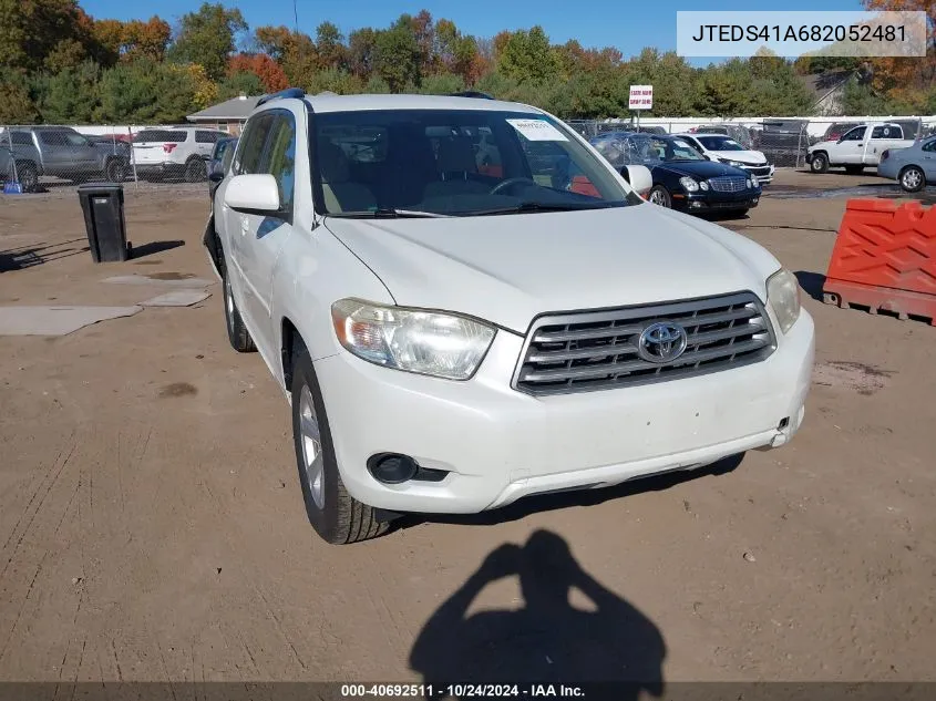 JTEDS41A682052481 2008 Toyota Highlander