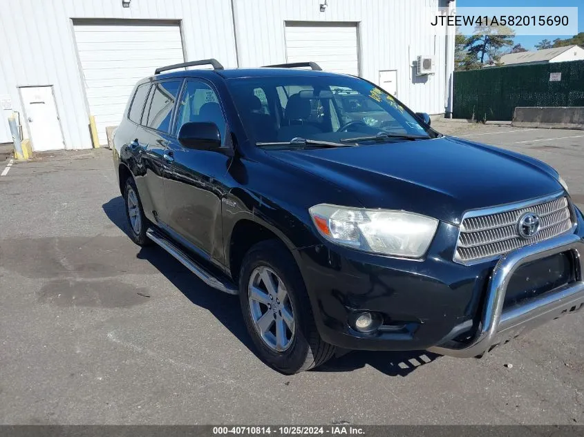 2008 Toyota Highlander Hybrid VIN: JTEEW41A582015690 Lot: 40710814