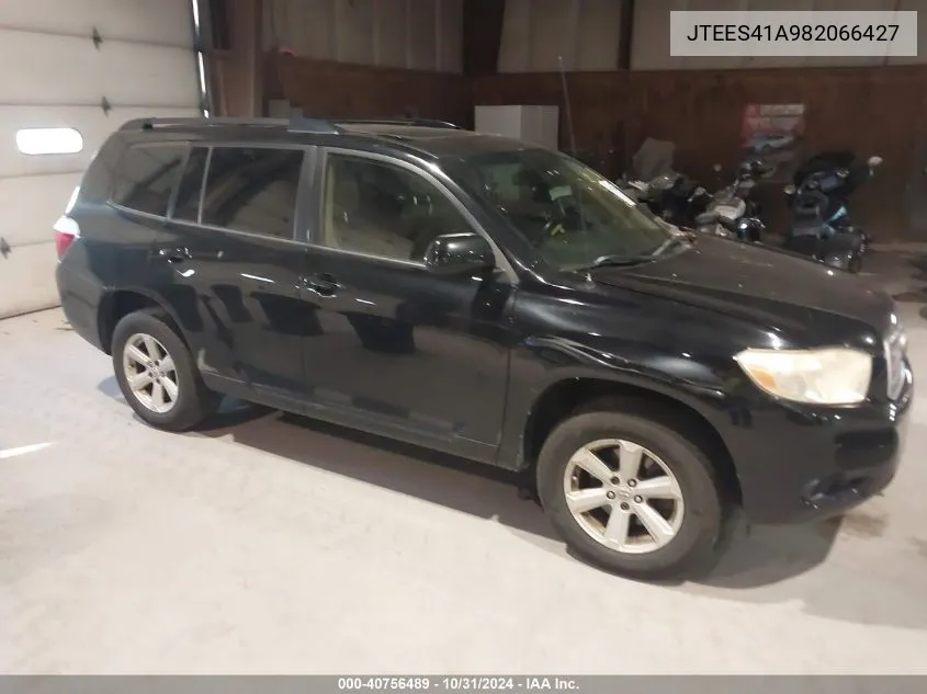 2008 Toyota Highlander VIN: JTEES41A982066427 Lot: 40756489