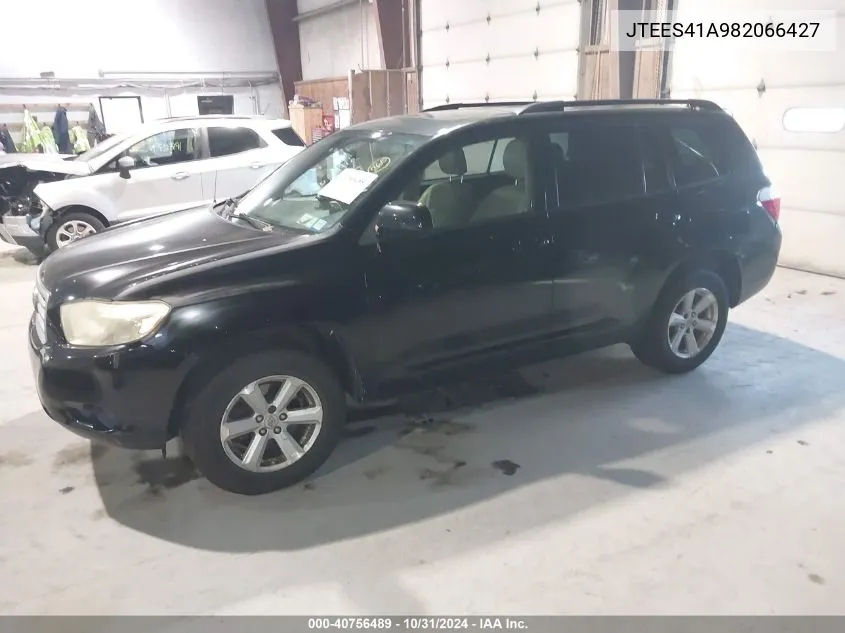 2008 Toyota Highlander VIN: JTEES41A982066427 Lot: 40756489