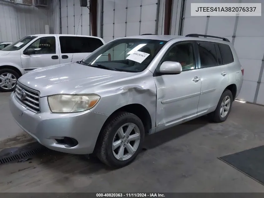 JTEES41A382076337 2008 Toyota Highlander