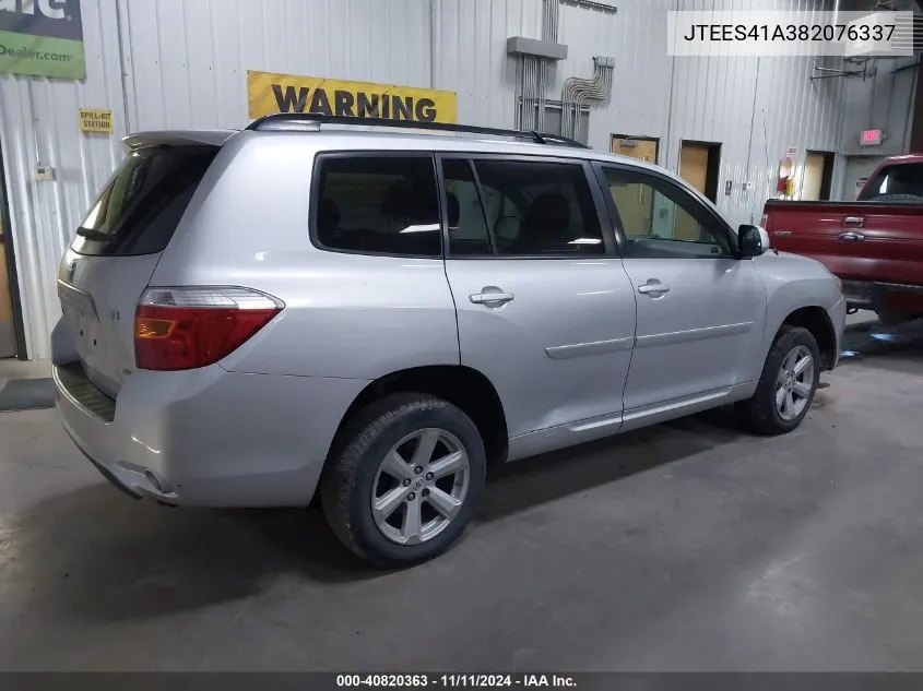 JTEES41A382076337 2008 Toyota Highlander