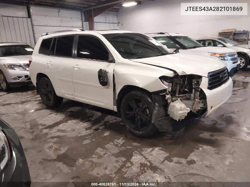 2008 Toyota Highlander Sport VIN: JTEES43A282101869 Lot: 40828761