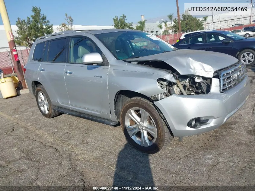 2008 Toyota Highlander Limited VIN: JTEDS42A682054469 Lot: 40829140