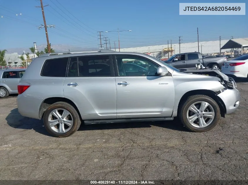 2008 Toyota Highlander Limited VIN: JTEDS42A682054469 Lot: 40829140