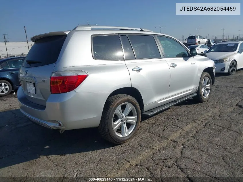 2008 Toyota Highlander Limited VIN: JTEDS42A682054469 Lot: 40829140